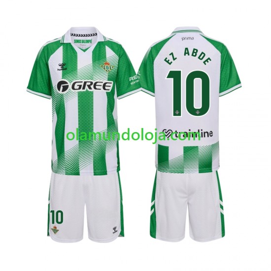 Camisola Real Betis Ez Abde 10 Criança Equipamento Primeiro 2026-2027 Manga Curta